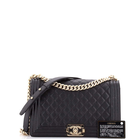 Chanel New Medium Boy Flap Bag Quilted Caviar - Picture 2 of 8